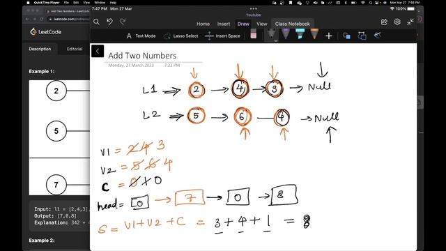 Leetcode 2. Add Two Numbers (Python) смотреть онлайн