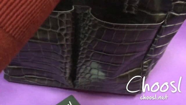 Большой шоппер из кожи, с тиснением крокодил — Choosl смотреть онлайн