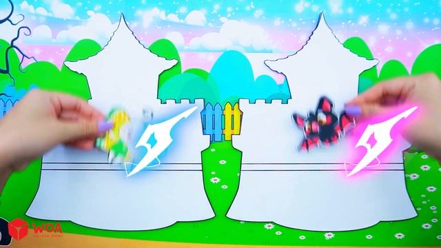 [?paper diy?] OMG! Rainbow Castle OR Black Castle? | Rapunzel Mother and Daughter Family смотреть онлайн