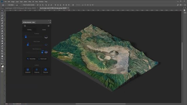 From Google Maps to 3D Map in Photoshop 3D Map Generator Atlas смотреть онлайн