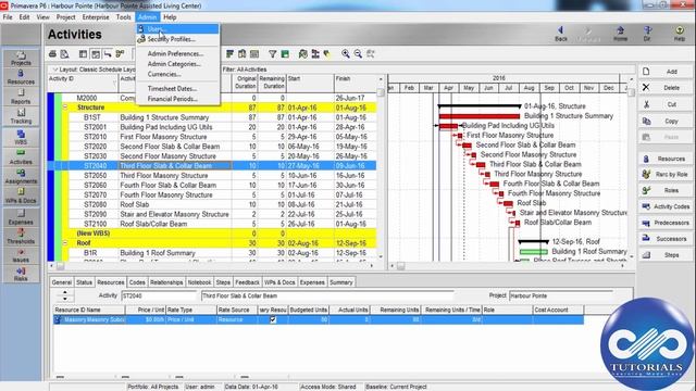Primavera P6 Tutorial : Chapter - 4.4 : Updating, Scheduling Project - With Spotlight Feature смотреть онлайн
