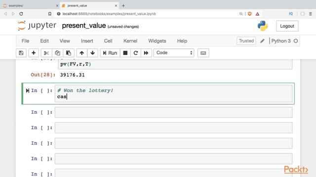 Hands-on Python for Finance : Present Value of a Stream of Cash Flows | packtpub.com смотреть онлайн