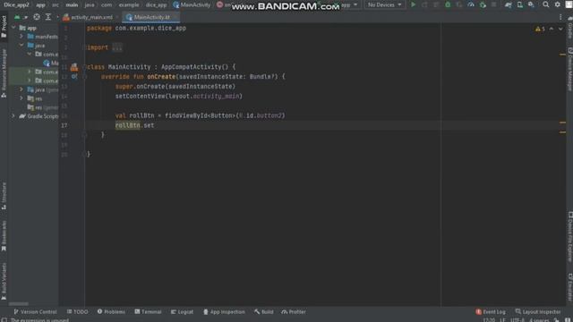 Dice roller app in Android studio Kotlin смотреть онлайн