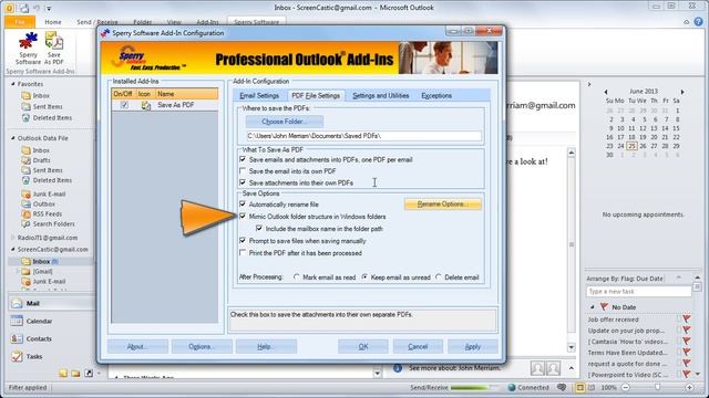 Save As PDF Add-In for Microsoft Outlook - v5.1 смотреть онлайн