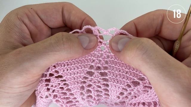 Овальная скатерть крючком, Сакура, 16-20 смотреть онлайн