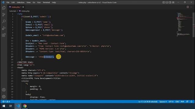 How to develop Html form using PHP mail function.!! #webdesign #developer #website #html #php смотреть онлайн