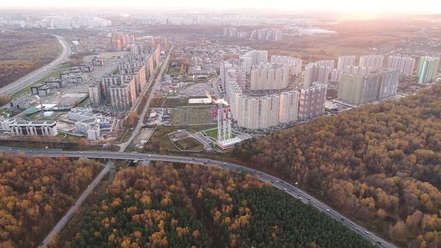 Съемка новокуркинской эстакады,котельной и подстанции в Путилков с квадрокоптера со стороны леса смотреть онлайн