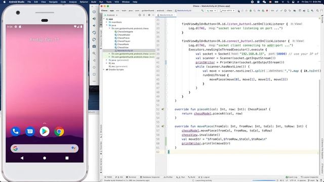 Android Chess 031: Game playable over socket now смотреть онлайн