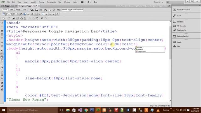 Responsive Navigation toggle using jquery смотреть онлайн