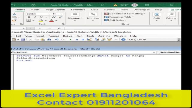 AutoFit Column Width in Microsoft Excel | Excel Expert Bangladesh смотреть онлайн