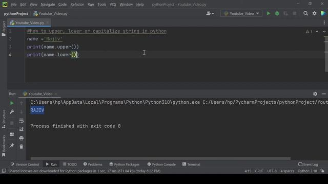 How to upper , lower and capitalize string смотреть онлайн