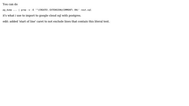 Databases: How to make pg_dump skip extension? (4 Solutions!!) смотреть онлайн