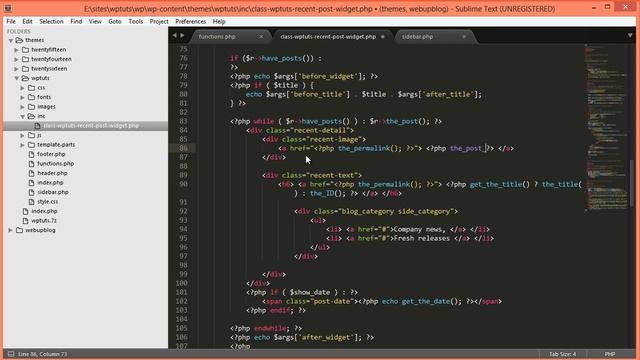 Как создать шаблон для wordpress - Урок 13 Создание виджета последних записей смотреть онлайн