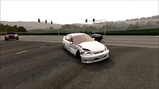 BeamNG Drive - Crossroad Car Crashes #1