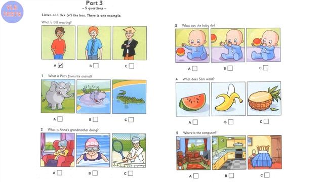 [2018] Cambridge English Starters 1 Listening Test 2 With Answers | Young Learners Tests смотреть онлайн