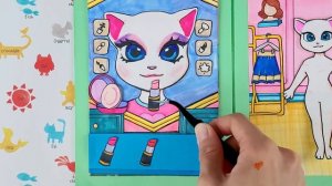 DIY] My talking Angela2? paper quiet book / How to play with paper game?