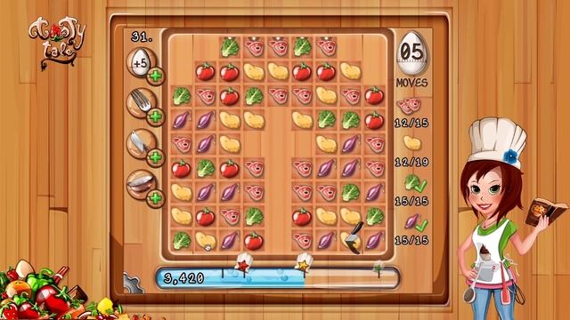 Tasty Tale - Level 31 (New Match 3 Puzzle Game)