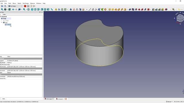 Part Design Workbench | Create 3D Model | Copy and Offset Sketch | FreeCAD Tutorial for Beginners смотреть онлайн