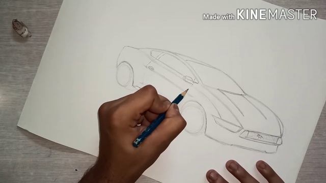How to draw Ford Mustang in 5 min.|ford Mustang 3d me banaye |easy drawing of mustang смотреть онлайн
