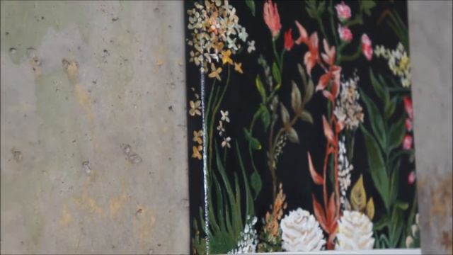 Acrylic painting on canvas (Flowers) presentation/живопись акрилом на холсте (Цветы) презентация смотреть онлайн
