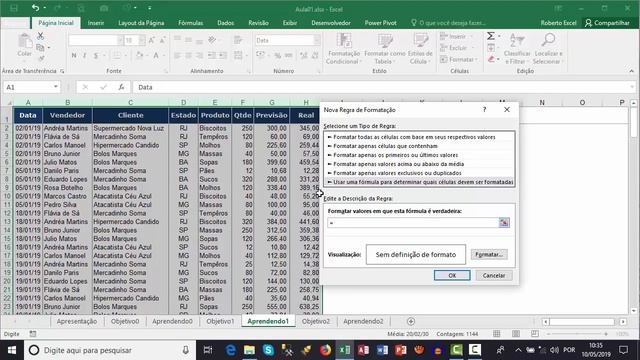Aula 01 - Curso intermediário - Formatação Condicional em uma linha inteira - RAL TREINAMENTOS смотреть онлайн