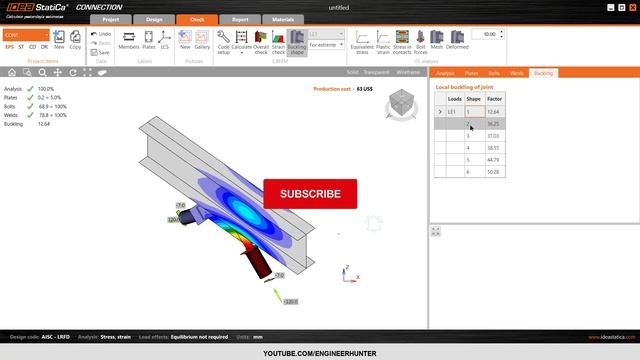 IDEA StatiCa : Buckling Analysis смотреть онлайн