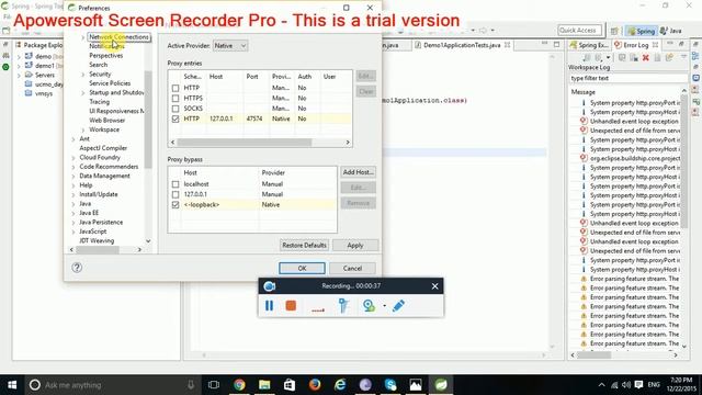 Spring tool Suite SocketException: unexpected end of file смотреть онлайн