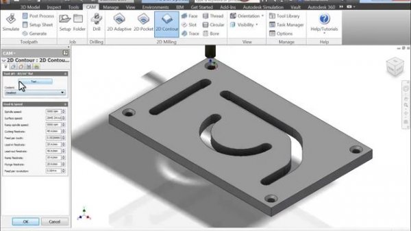Autodesk Inventor HSM Express: Introduction to the Slot Operation