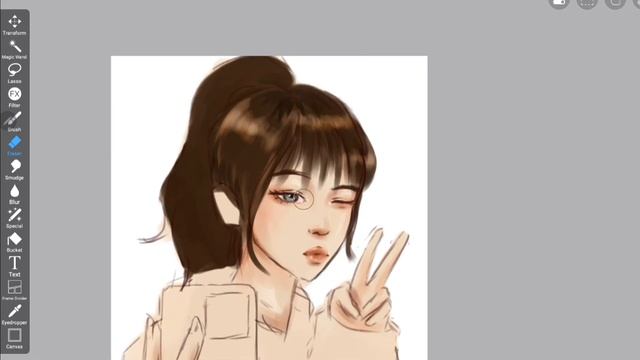 My Drawing Process on IbispaintX | Galaxy Tab S7 FE✨️ смотреть онлайн
