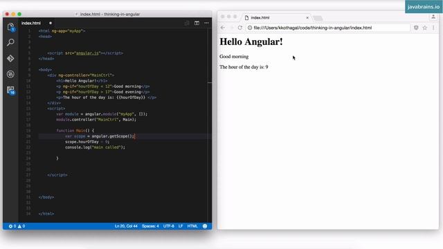 Thinking in Angular1 19 - Dependency Injection And Scope смотреть онлайн