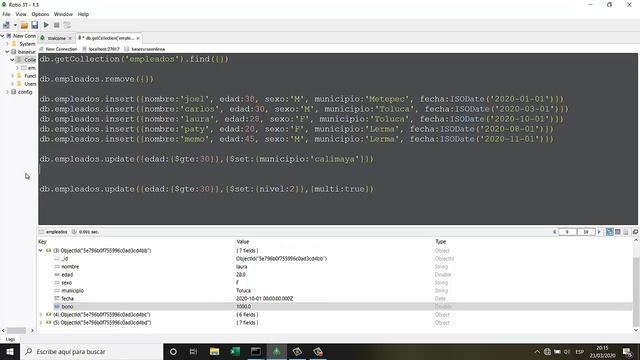 Tutorial MongoDB 4.2 Parte 5- Modificaciones en documentos multiples, rangos y condicional смотреть онлайн