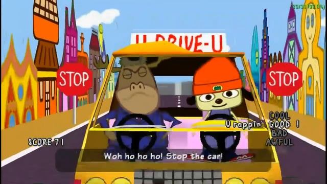 Parappa The Rapper PSP CAR RAP! Good Rank