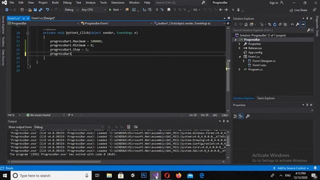 How to use ProgressBar in C# Visual Studio | using progress bar in c# windows form | c# progressbar смотреть онлайн