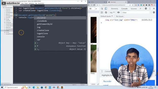 Learn JavaScript DOM cloneNode Method tutorial in Hindi смотреть онлайн