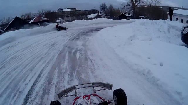 2й заезд. Класс "Е", г. Ревда 23.02.2016 год. Зимний картинг смотреть онлайн