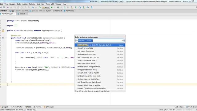 מדריך Kotlin - שיעור 3 - איך להתחבר לאנדרואיד סטודיו? смотреть онлайн