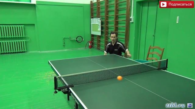Уроки настольного тенниса. Часть 37. Подача топорик. Table Tennis 37