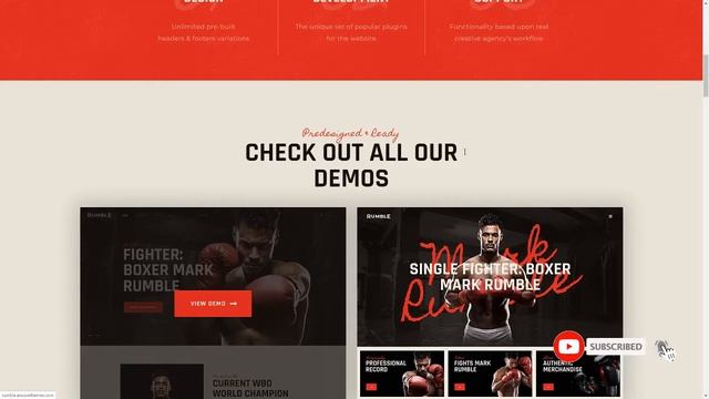 Rumble Boxing amp Mixed Martial Arts Fighting WordPress Theme смотреть онлайн