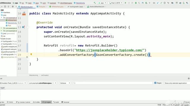 Retrofit 2 Android Tutorial part 1. @GET response from REST API in android. смотреть онлайн