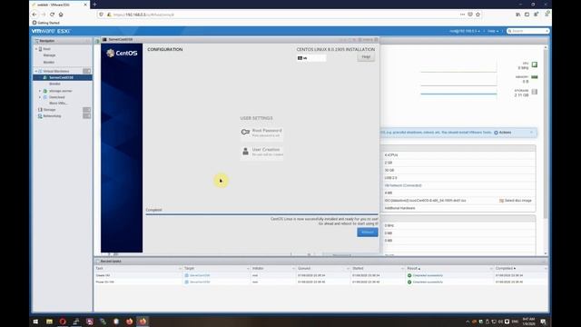 Tutorial: How to install CentOS 8 (8.0.1905) in vmware esxi смотреть онлайн