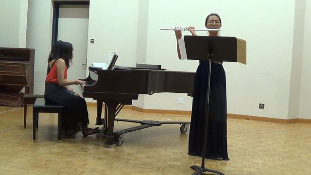Tiffany solo accompanied by Vivian: "Sonatine for flute and piano", Pierre Sancan смотреть онлайн