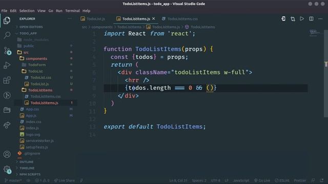 #05 - (React.js Todo App) Create TodoListItems Component смотреть онлайн