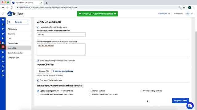 How to import customer CSV in AiTrillion смотреть онлайн