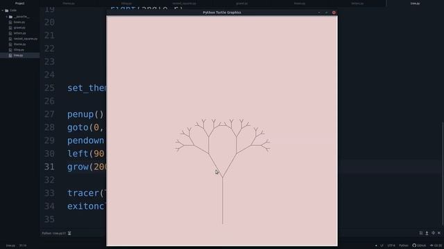 Generative art in Python: Fractal Trees смотреть онлайн
