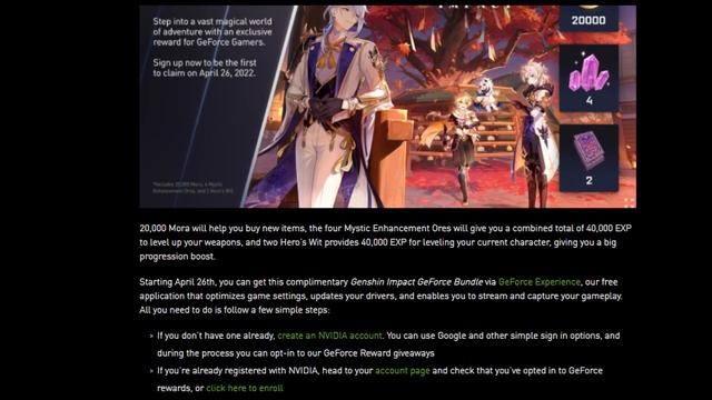 Free Redeem Key Genshin Impact GeForce Reward Bundle смотреть онлайн