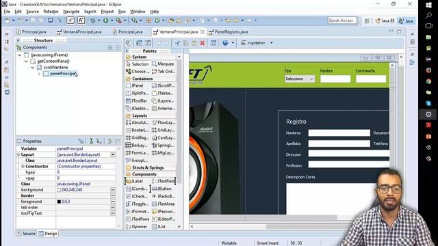 Como Combinar Layouts en Java : Uso de JScrollPane y LookAndFeel смотреть онлайн