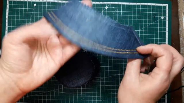 Как сшить джинсовую панаму для текстильной куклы.Подробный МК+выкройка.