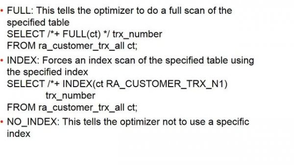 [Oracle SQL Performance Tuning: 4/4] Basic Hints and their Usage