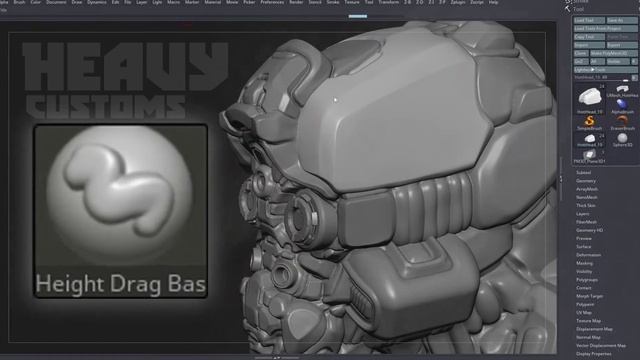 Heavy Customs: ZBrush Hard Surf Brushes смотреть онлайн