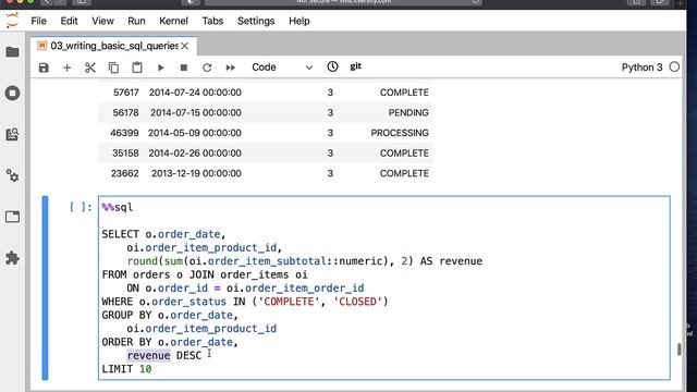 Mastering SQL - Postgresql - Writing Basic SQL Queries - Sorting Data смотреть онлайн